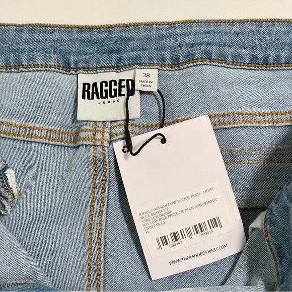 NWT The Ragged Priest Low Rider Bootcut Jean Flare Stretch Denim Light Blue 38 - Picture 14 of 16